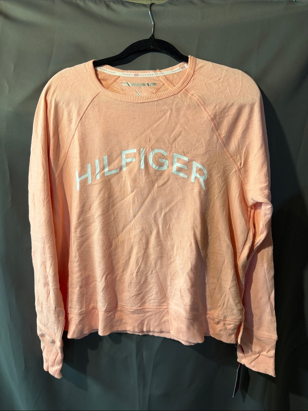 Tommy Hilfiger Peach Logo Crew Sweatshirt